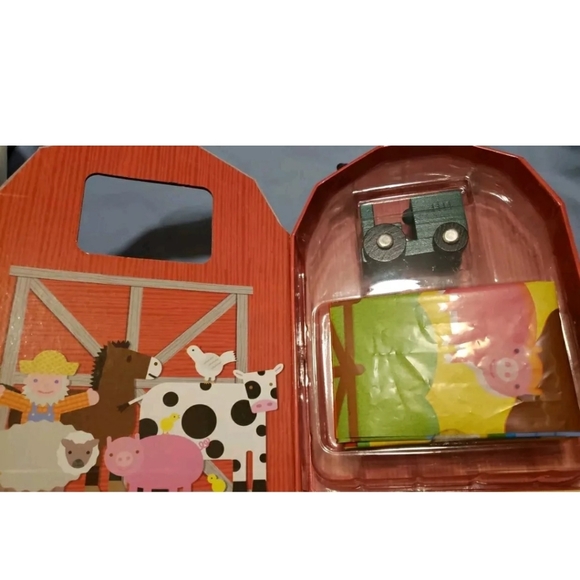 Wooden Tractor Chunky Board Book Play Mat Old MacDonald Had A Farm - Picture 4 of 4